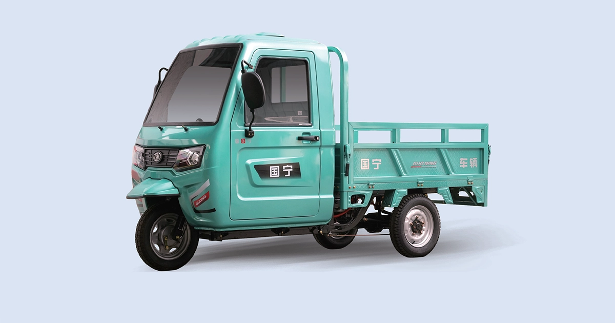 GN-Half Shed 1.5m New 1080 Cabin Electric Cargo Tricycle | Guoning