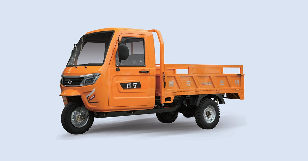 GN-Half Shed 2.2m Steering Wheel New 1280 Cabin Half Shed Electric Cargo Tricycle | Guoning